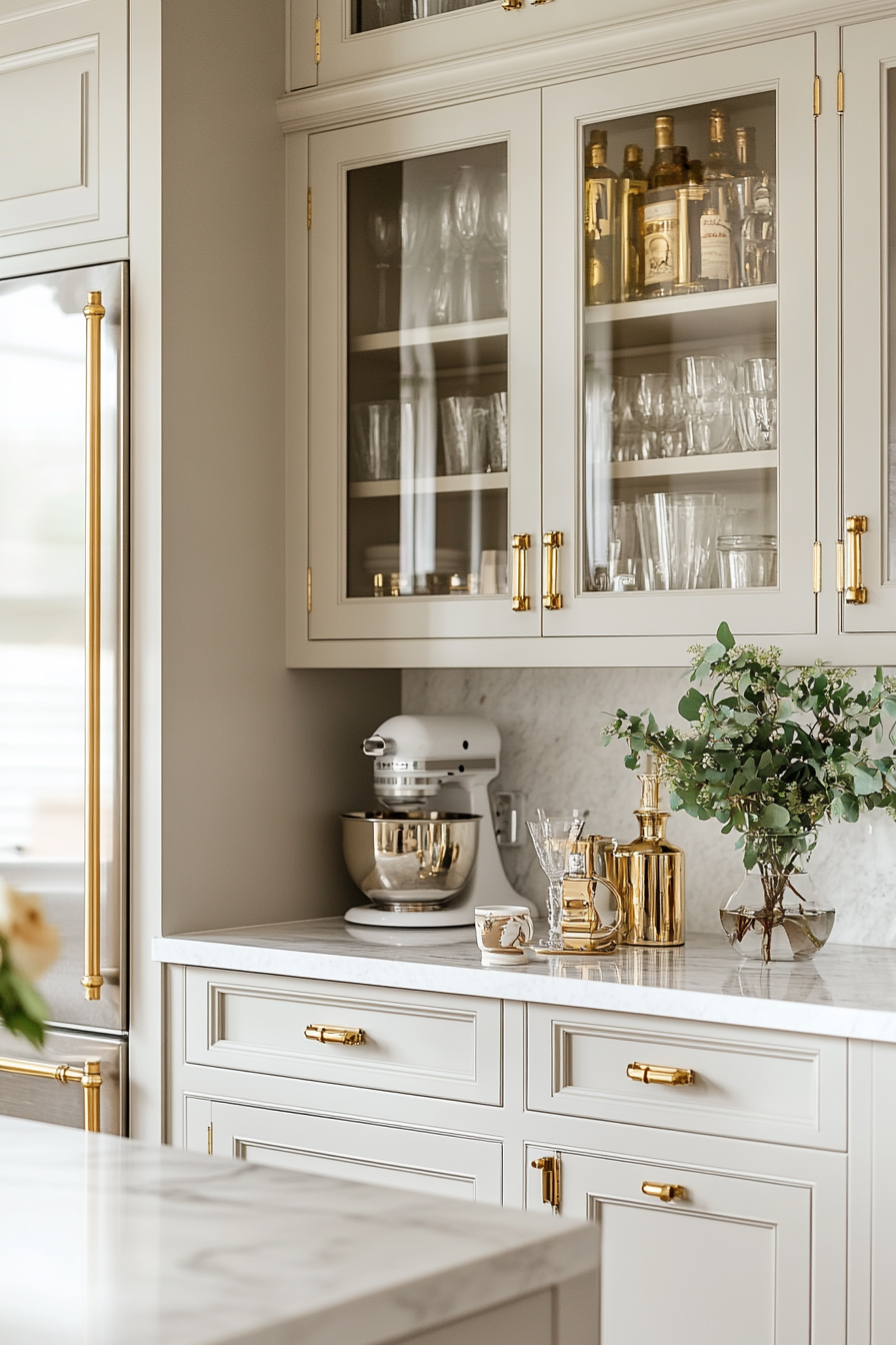 Luxe Gold Accent Kitchen with Opulent Touches.