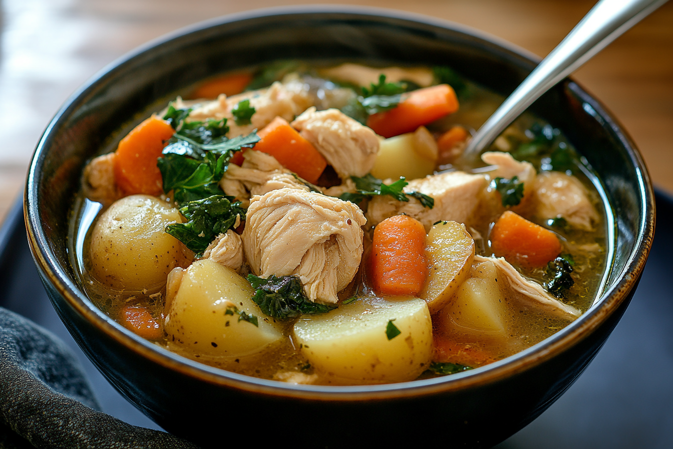 Luxurious Crockpot Chicken Stew Food Photography