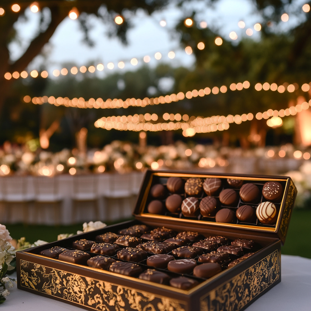 Luxurious Gourmet Chocolates at an Elegant Wedding