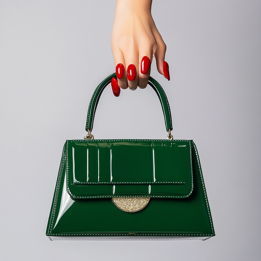 Luxurious green purse