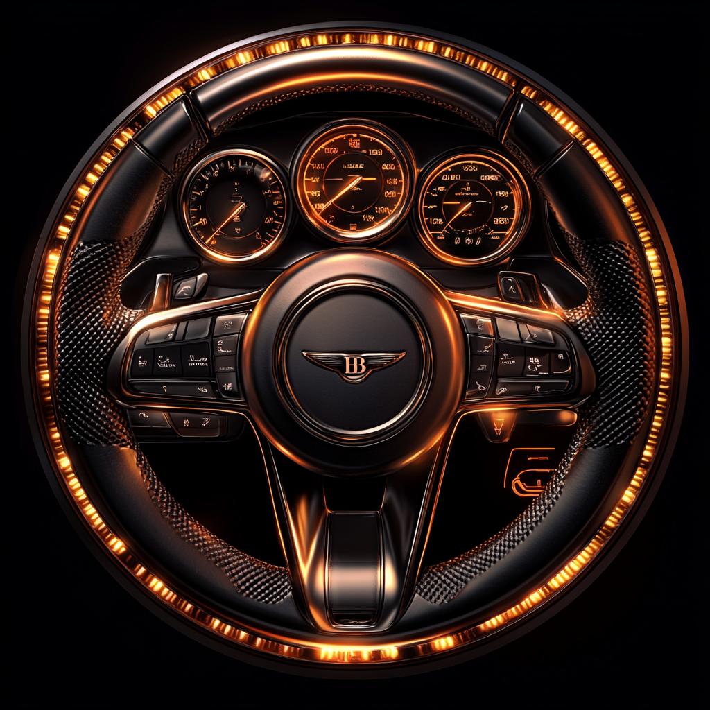 Luxury Car Accessories on Dark Background Aesthetic