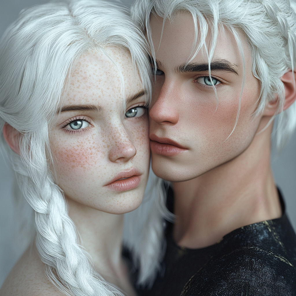 Magical Couple: Draco Malfoy and White-Haired Woman