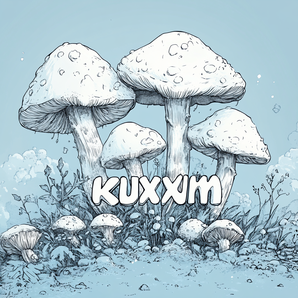 Magical Kuuxum Mushrooms in Ethereal Landscape