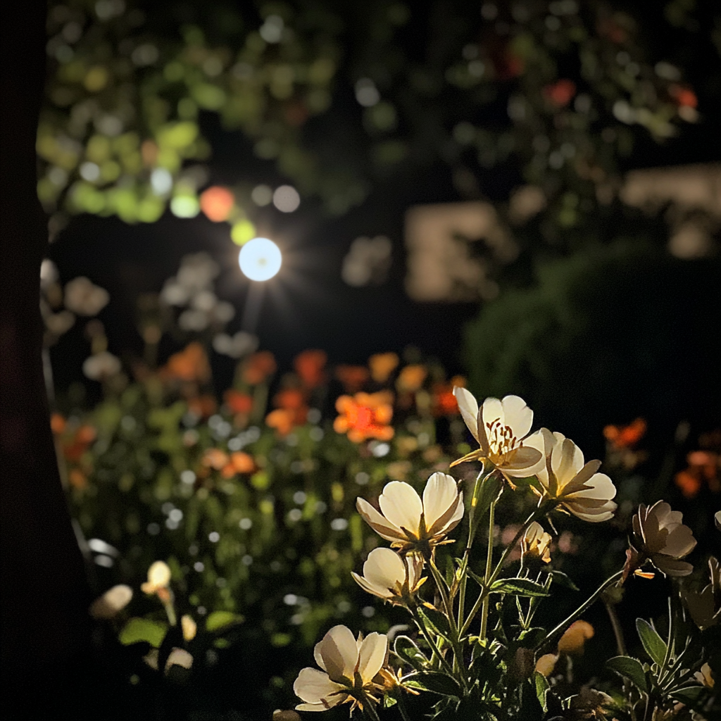 Magical Moonlit Night Garden - iPhone 15 Pro Photo