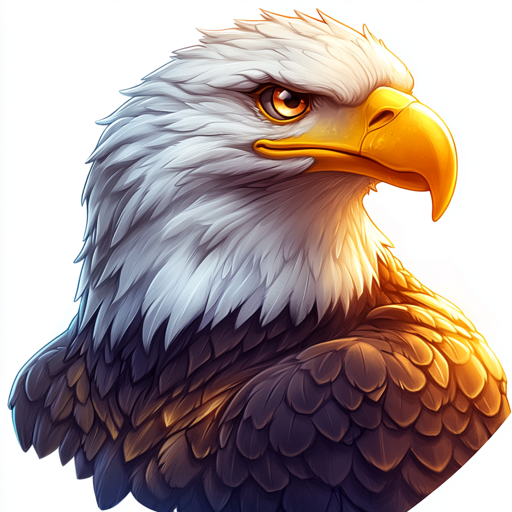 Majestic Bald Eagle Slot Symbol in Game Style