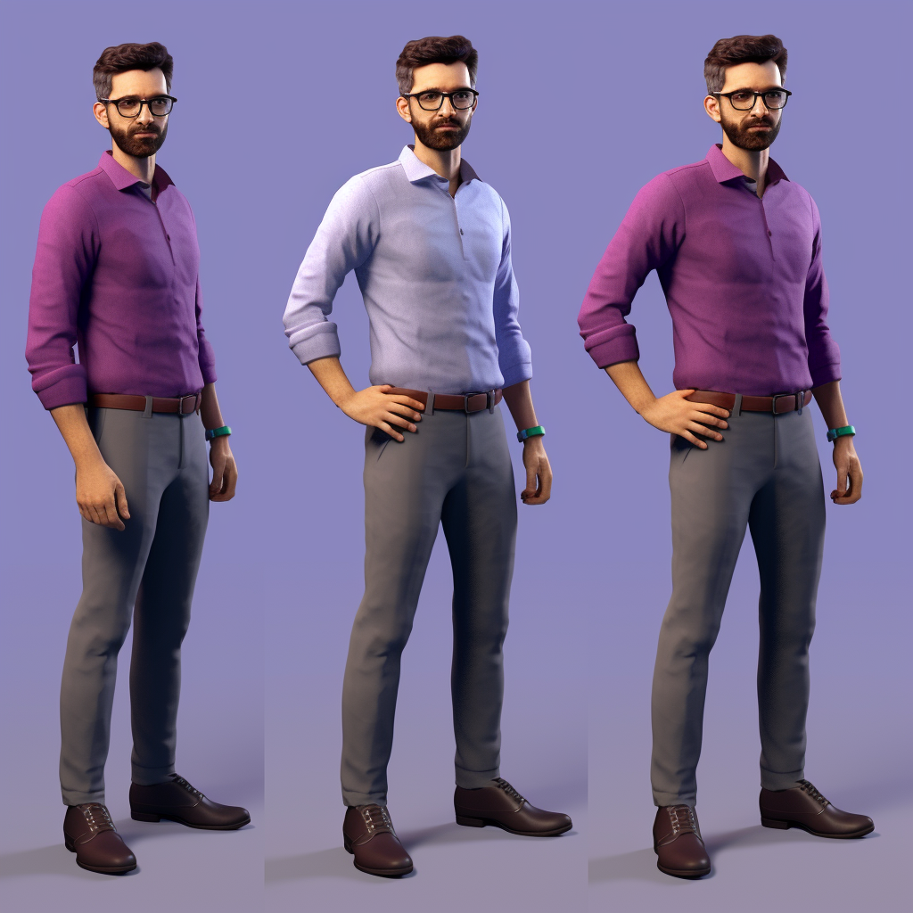 Male Teacher in 3D with Studio Lighting