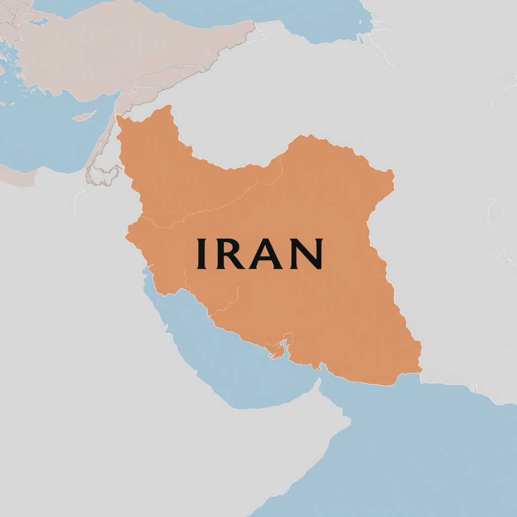 Map of Iran - A country in Asia.