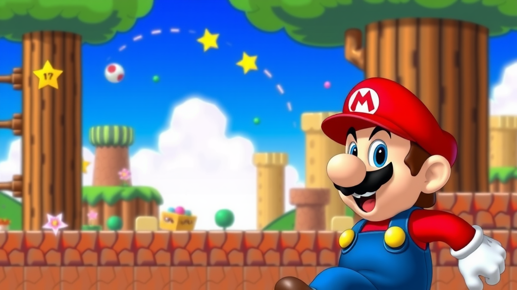 Mario-themed backgrounds for PowerPoint presentations.