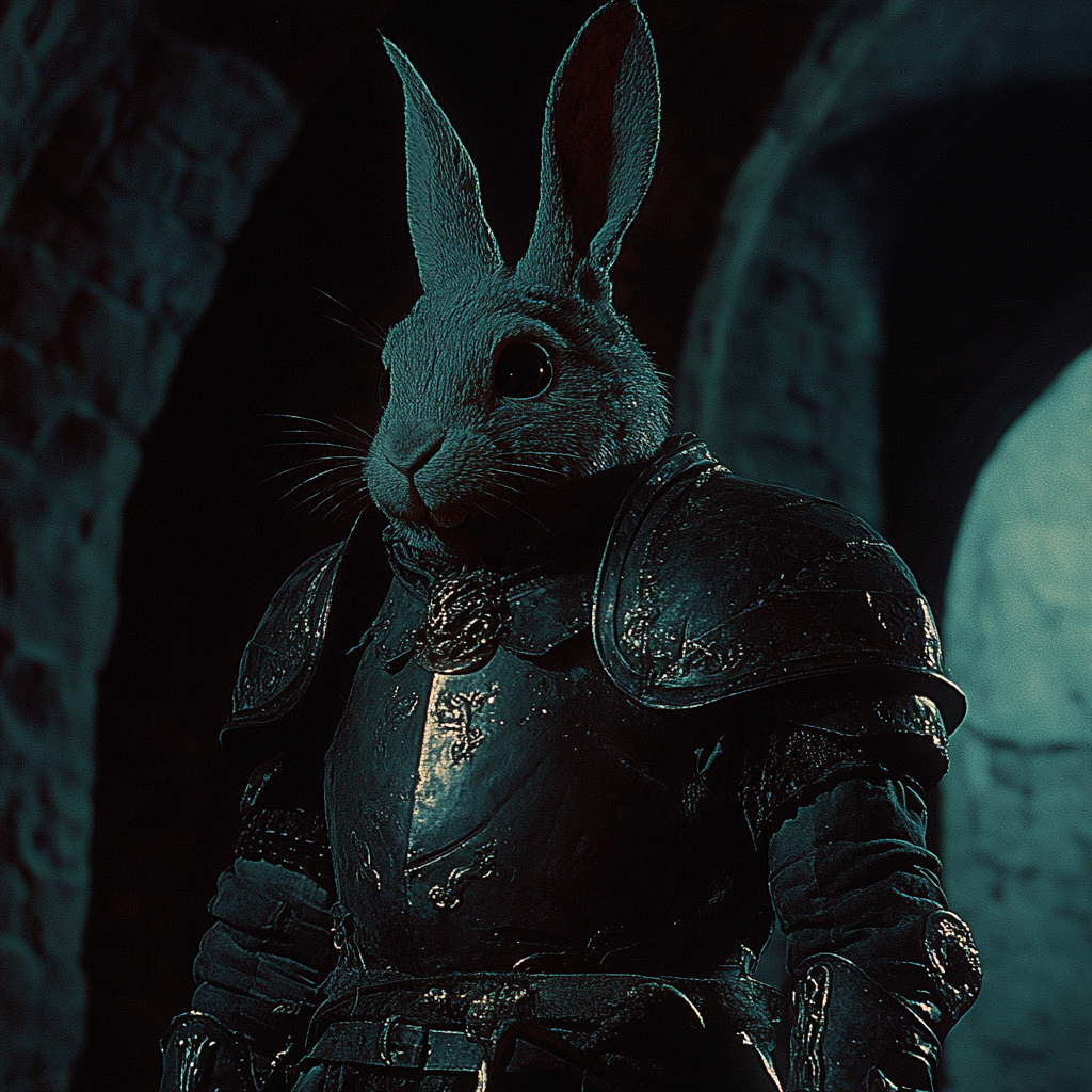 Medieval Rabbit Warrior in 1950's Fantasy Film