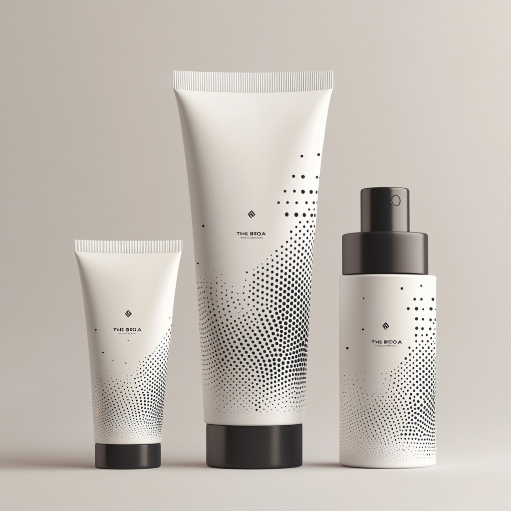 Men's Skincare Packaging: Unique Dot Patterns for Product