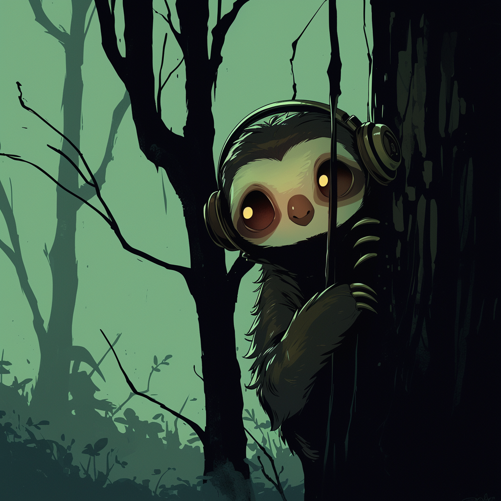 Menacing Chibi Sloth Inspired by Blair Witch Project