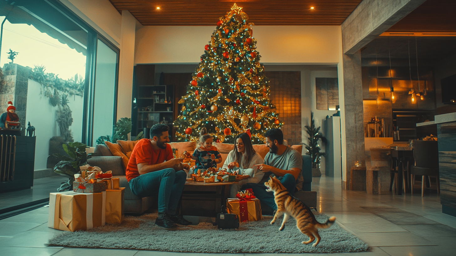 Mexican Family Celebrates Christmas with Pets