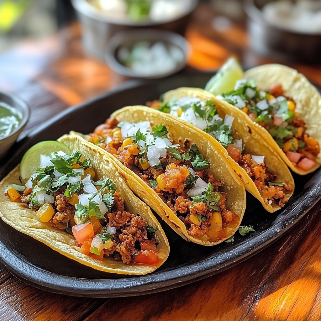 Mexican classic style taco display with upper light.