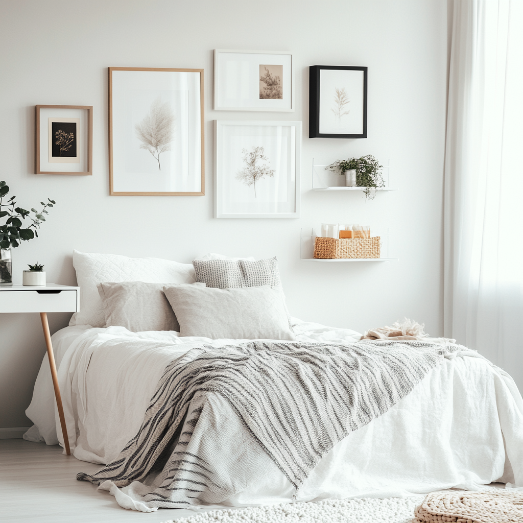 Minimalist Bright Bedroom with Serene Atmosphere