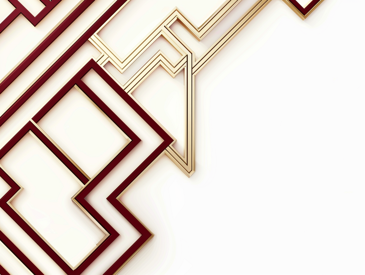 Minimalist Chinese-style geometric design with elegant lines.