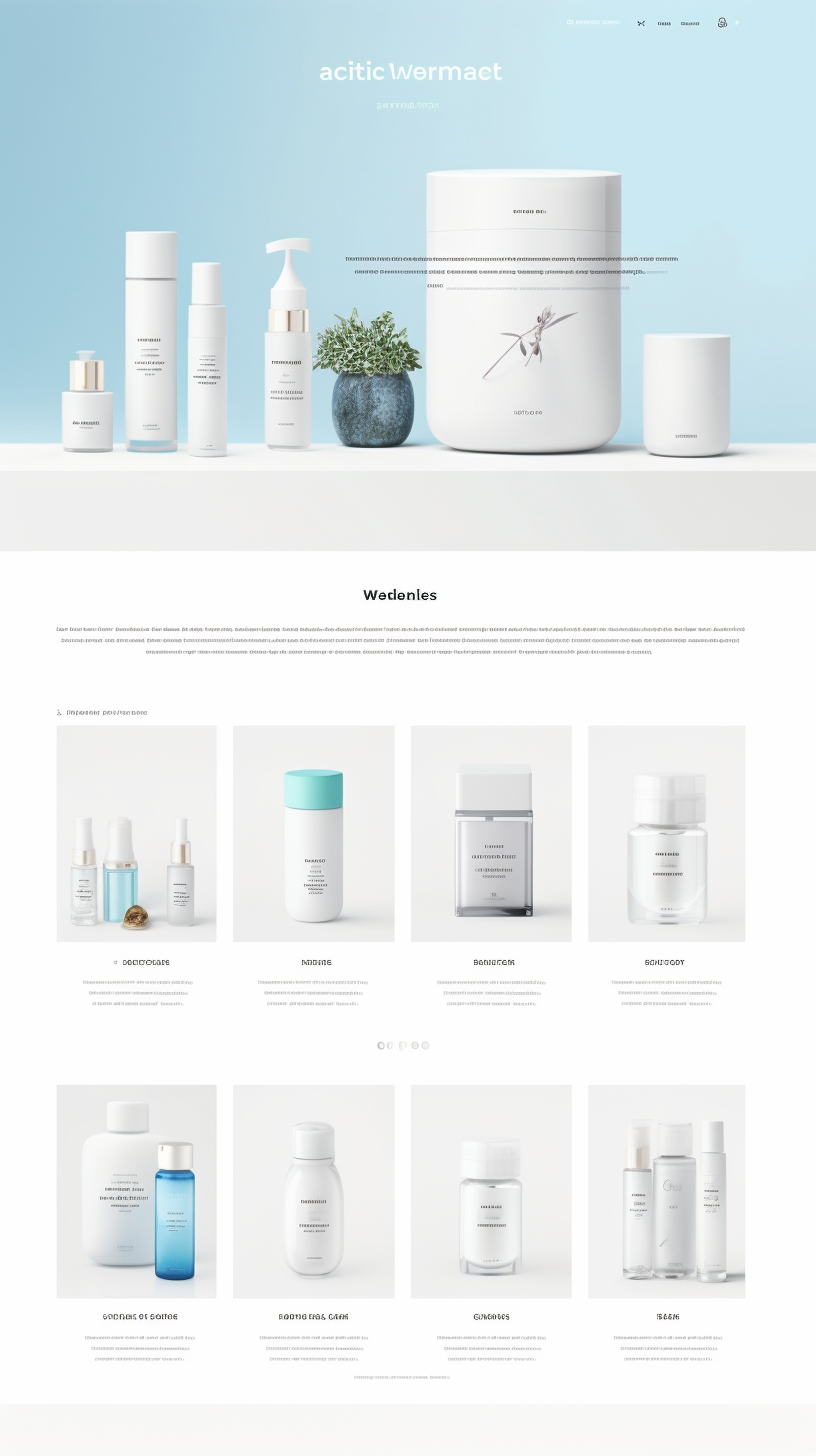 Minimalist Wellness Product Website