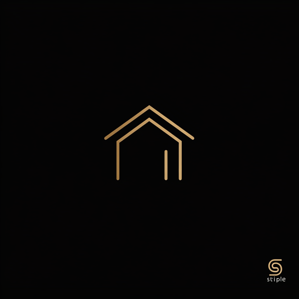 Minimalist logo for 'SimpleStyle' with elegant home elements.