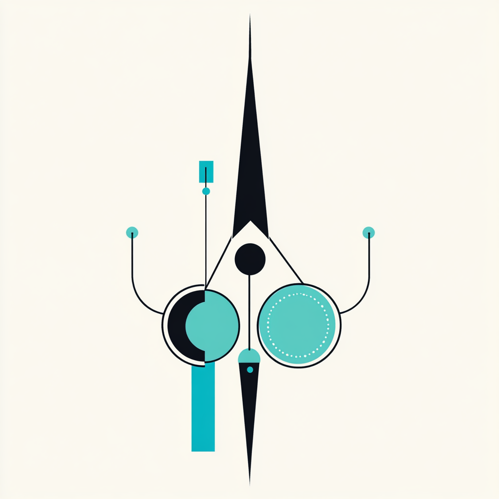 Minimalist vector illustration of blue and black hair scissors