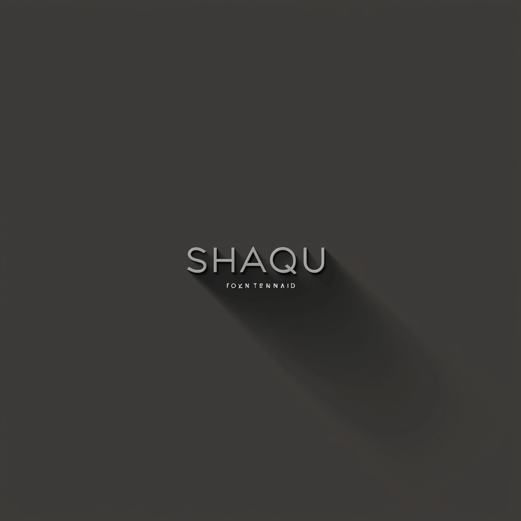 Minimalistic SHAQU logo with sleek typography and subtle elements.