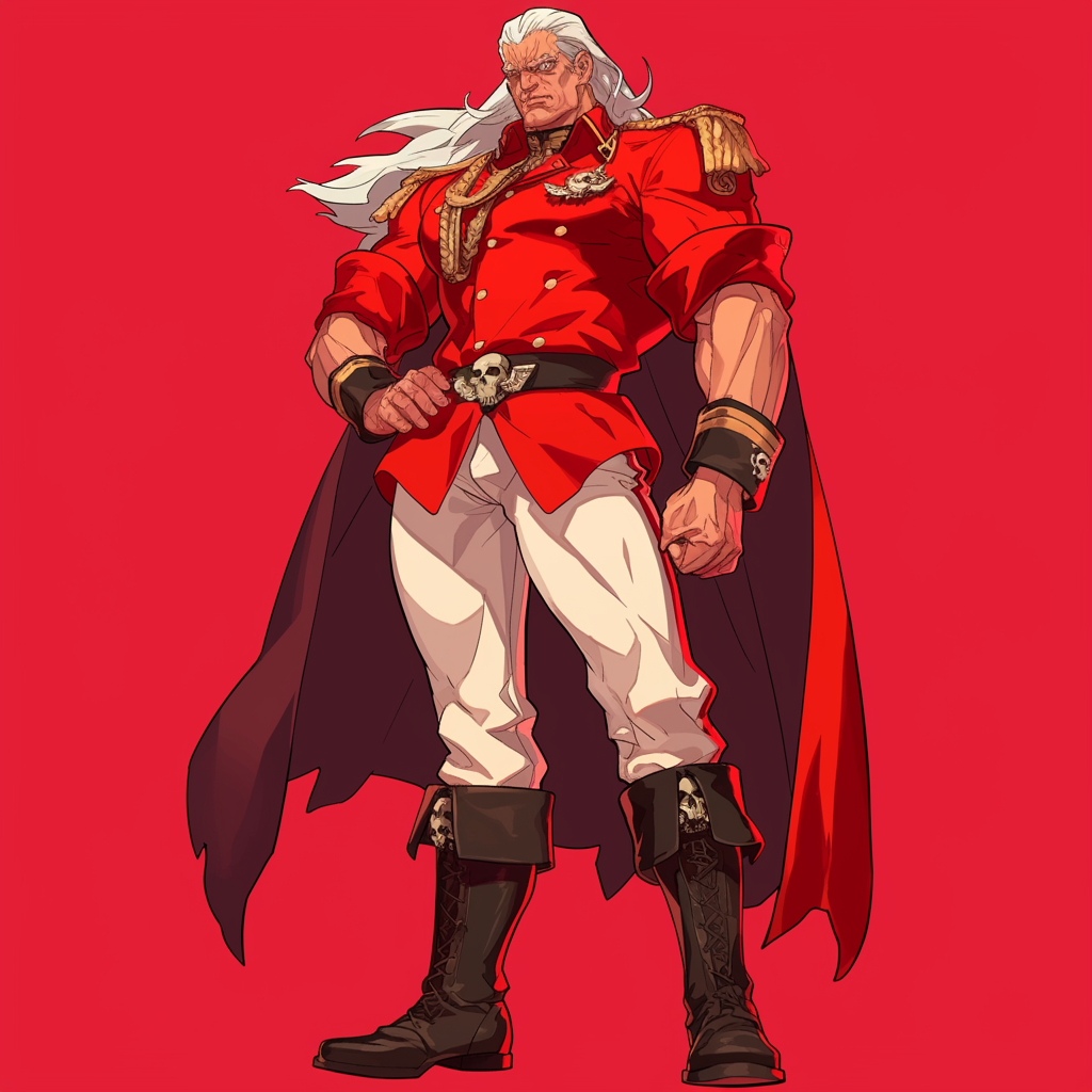 Mixed Magneto and M. Bison anime character