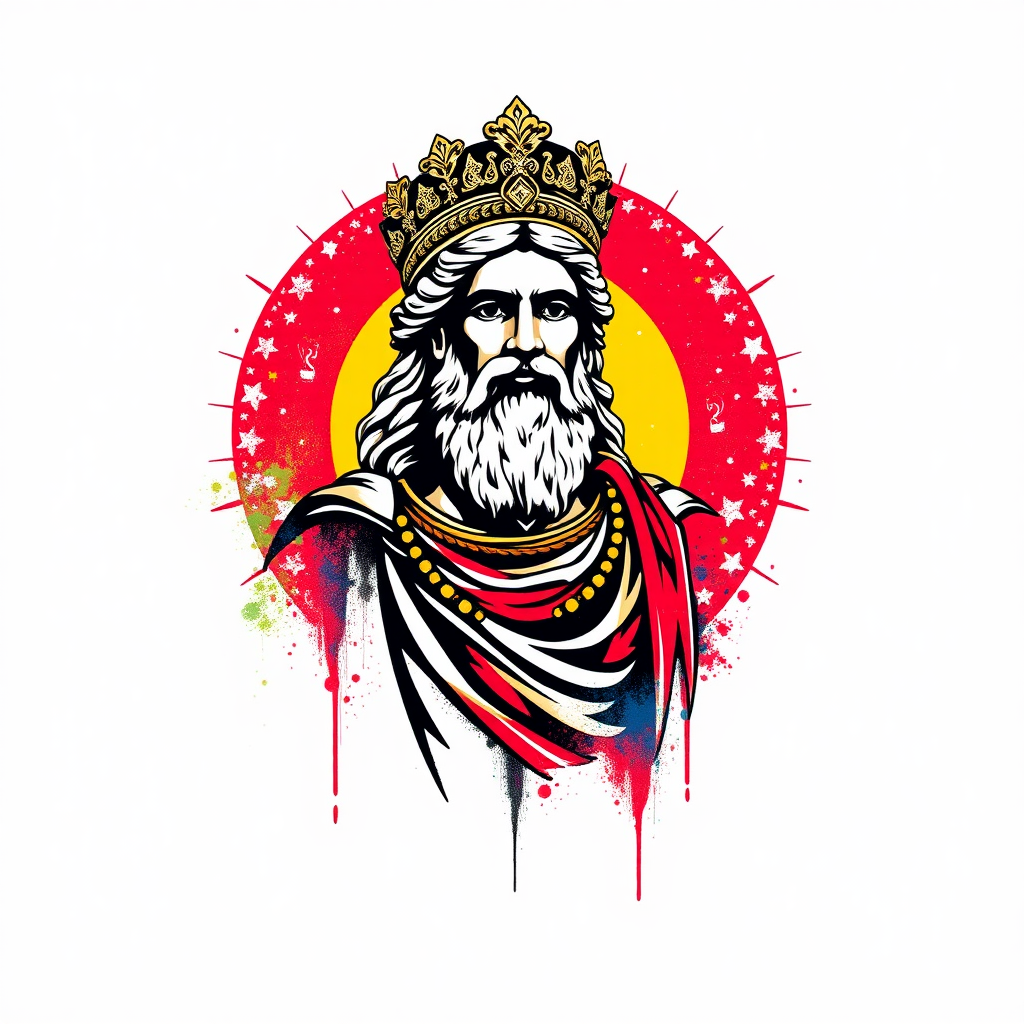 Modern, Artistic T-shirt Design of Cyrus the Great