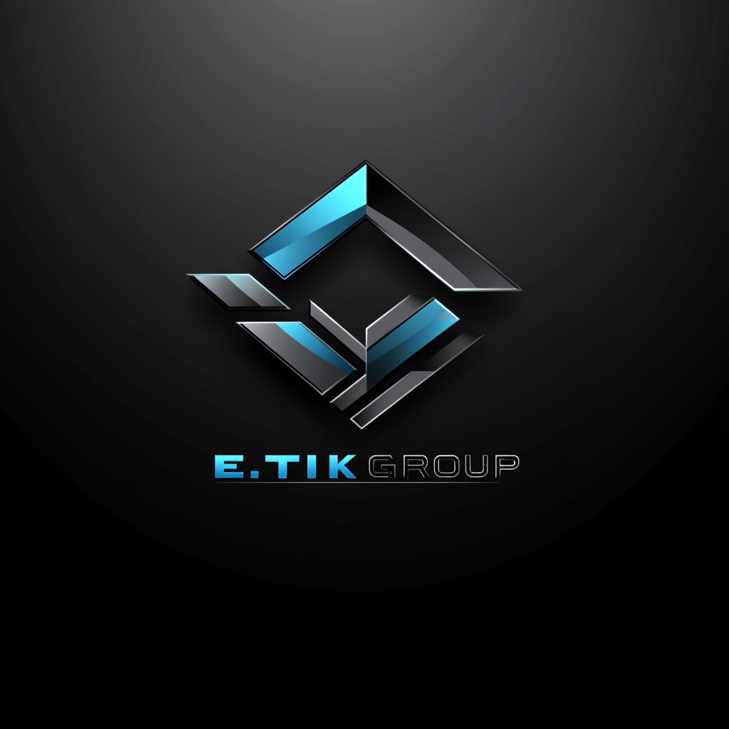 Modern, professional logo for 'E.T.K GROUP'