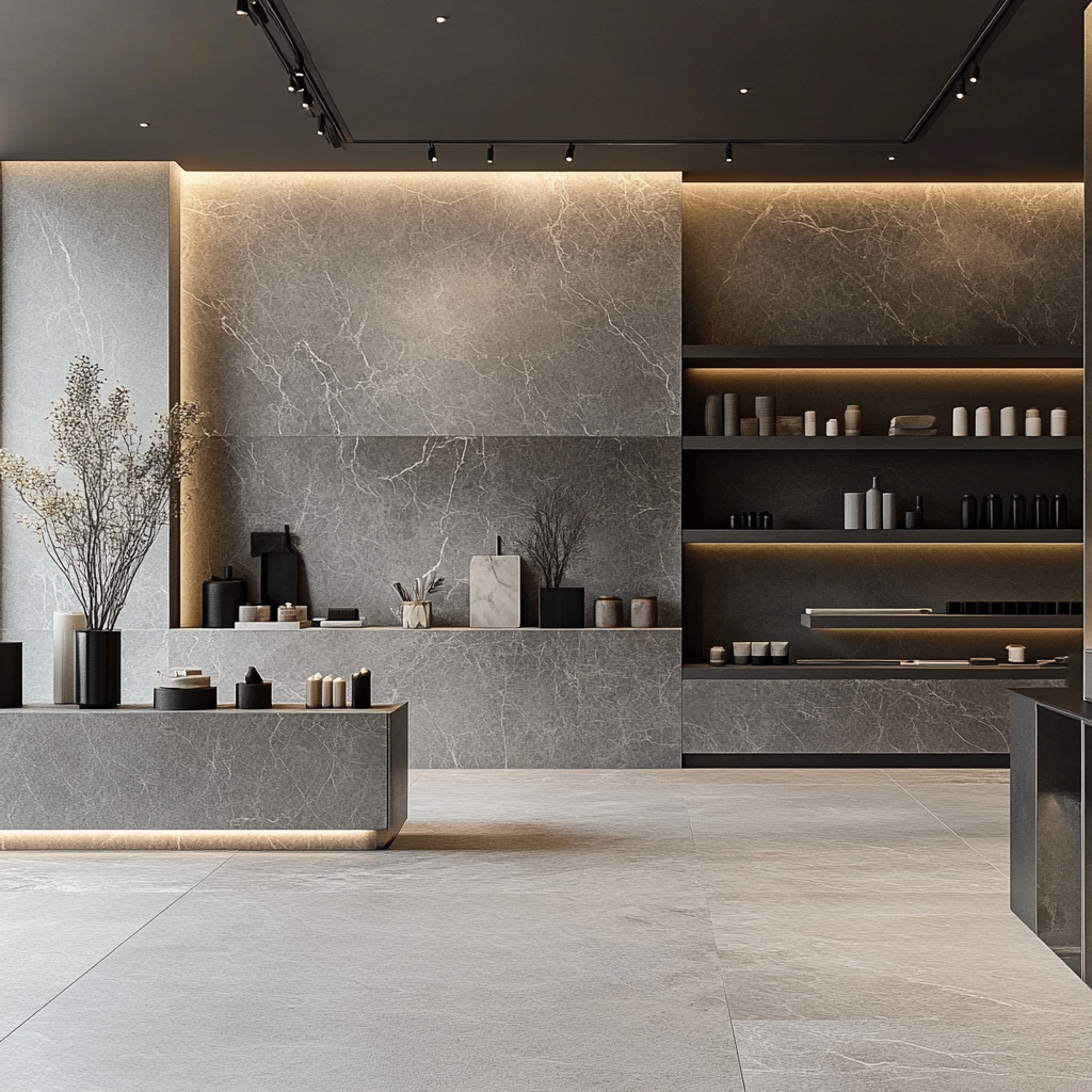 Modern Accessories Store: Sleek, Sophisticated, Minimalist Design