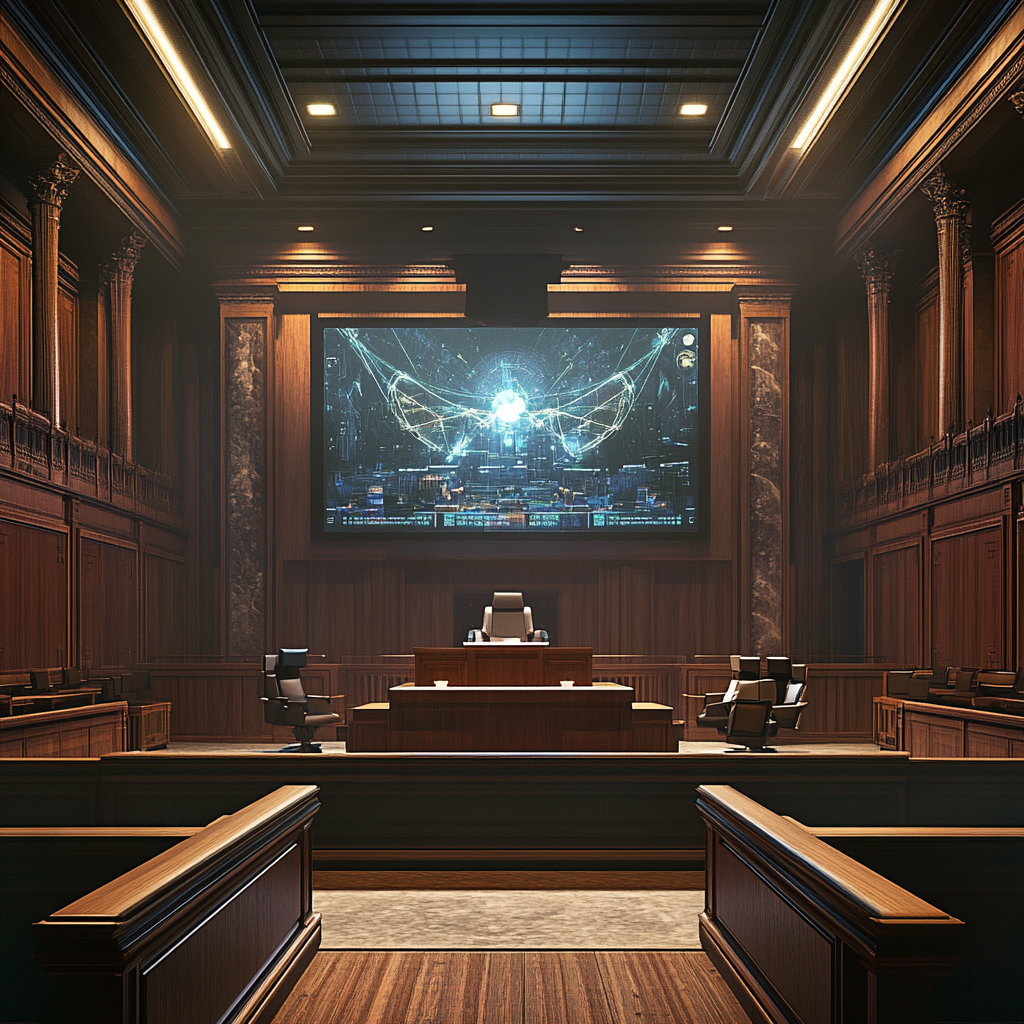 Modern Courtroom with Traditional & Futuristic Elements