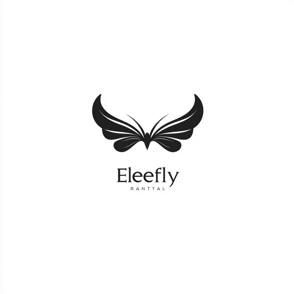 Modern Elefly Logo Design Professional Rental Company