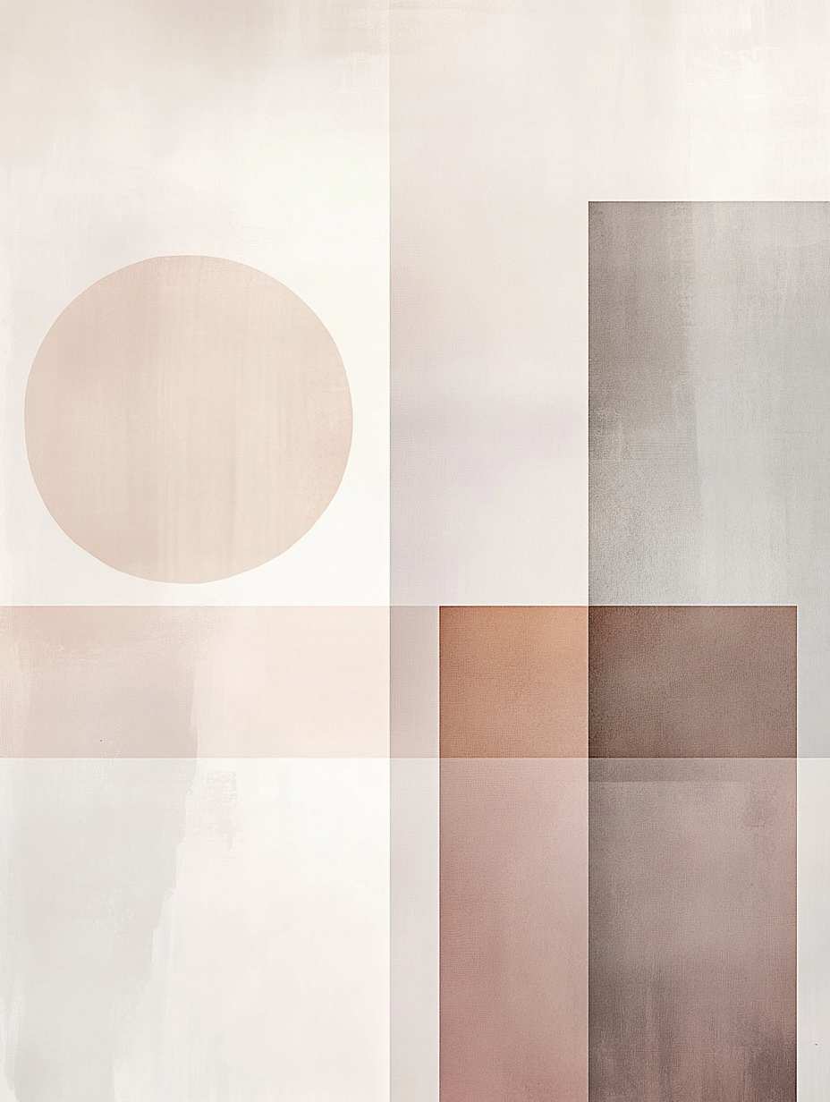 Modern Elegant Art: Abstract Shapes, Subtle Colors, Sophistication