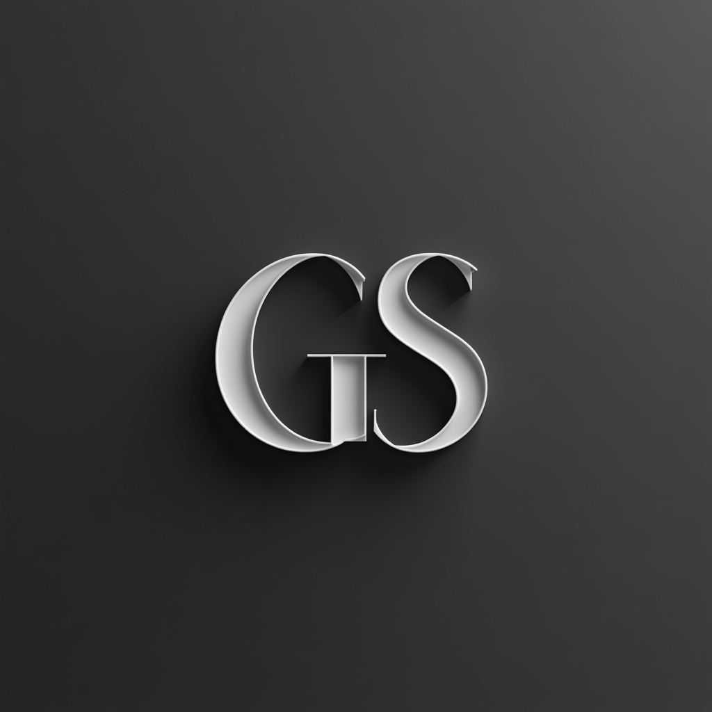 Modern GS Furniture Logo: Clean, Sophisticated, Monochromatic.