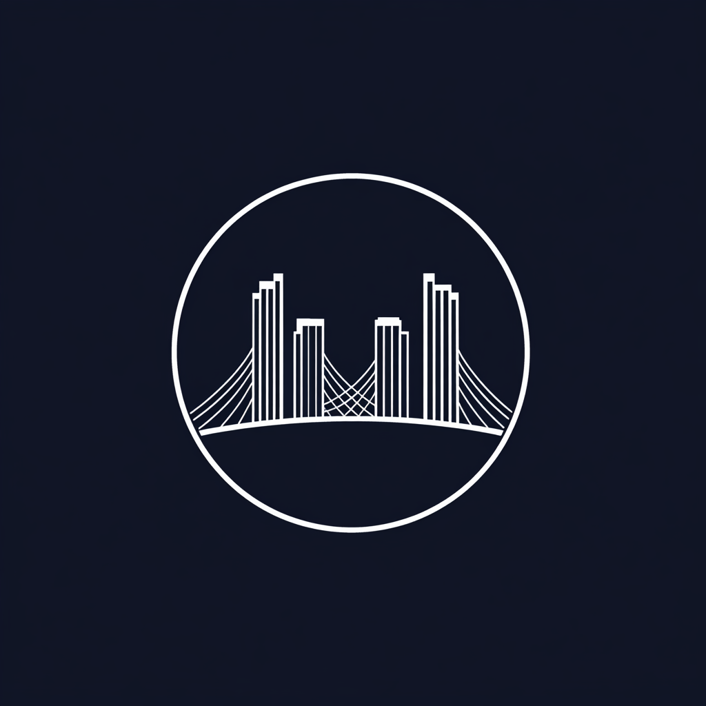 Modern Logo for 'The Bridge Properties': Trust and Strength.