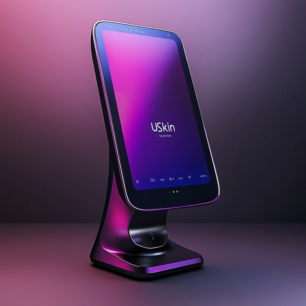 Modern USkin Aesthetic Device in Purple and Black 