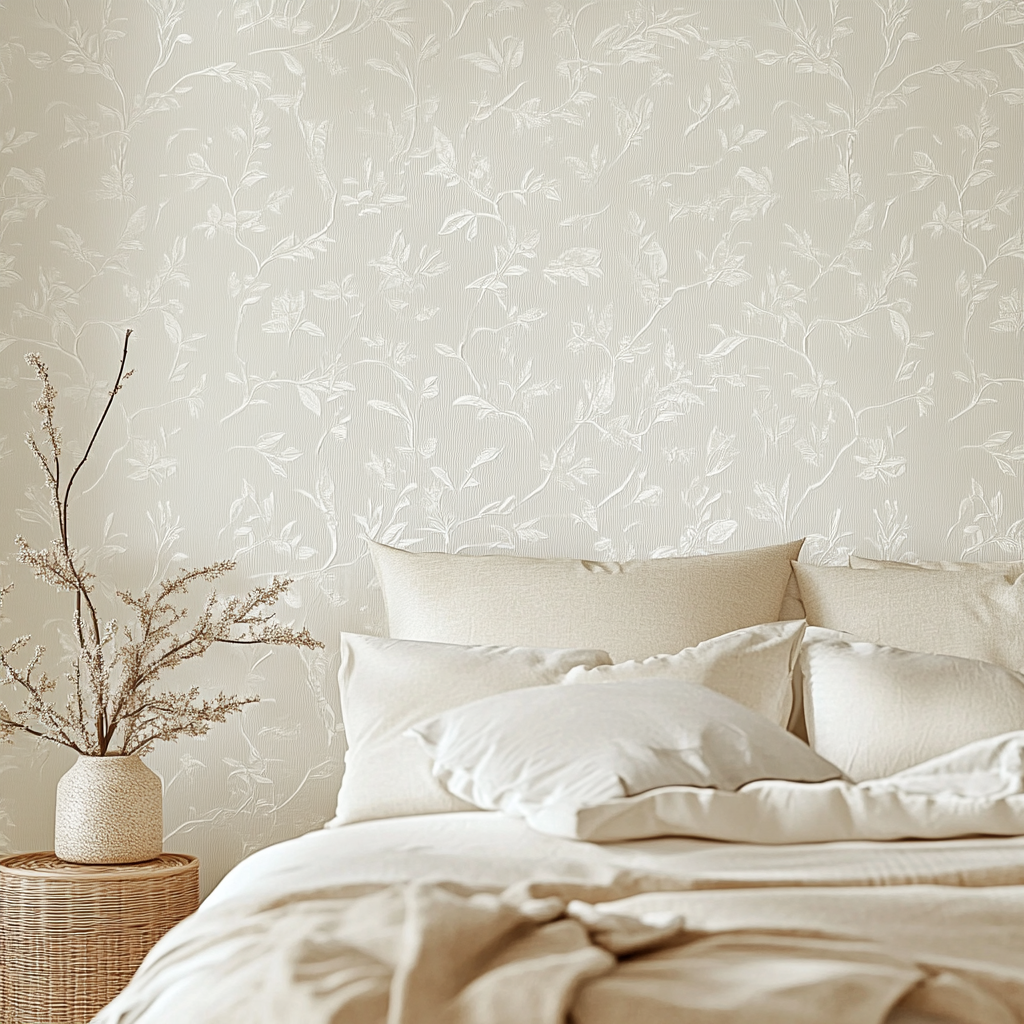 Modern and elegant wallpaper with nature-inspired patterns.