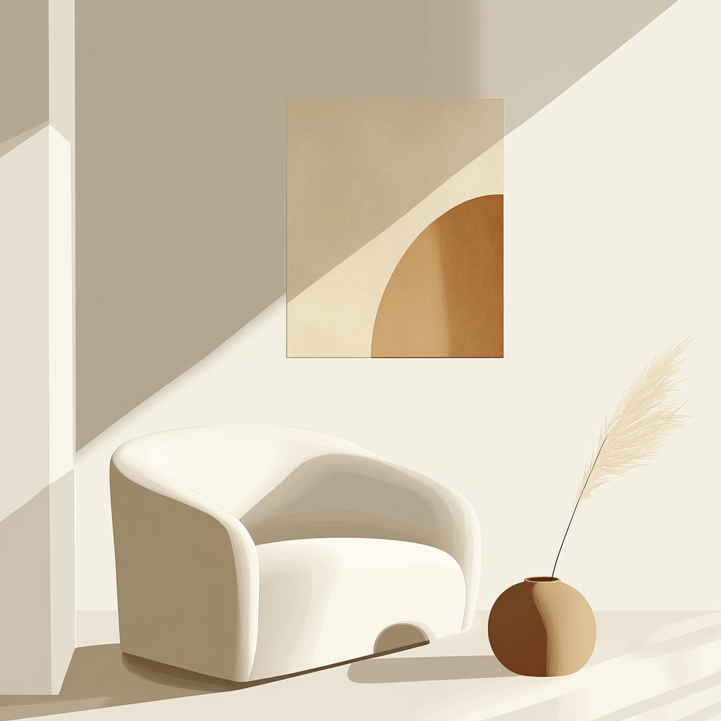 Modern illustration trend, basic colors, clear lines and shapes.