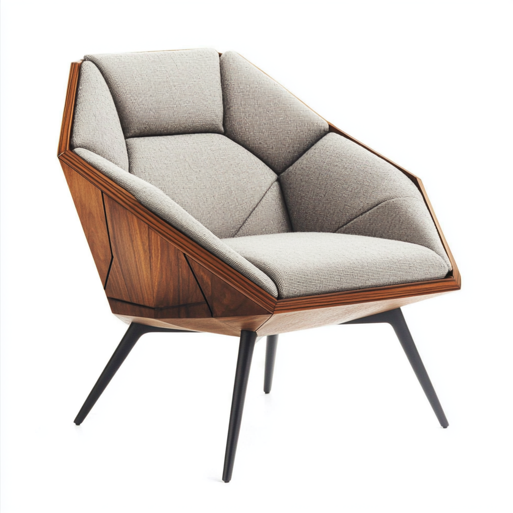 Modern lounge chair with Dutch and Japanese design