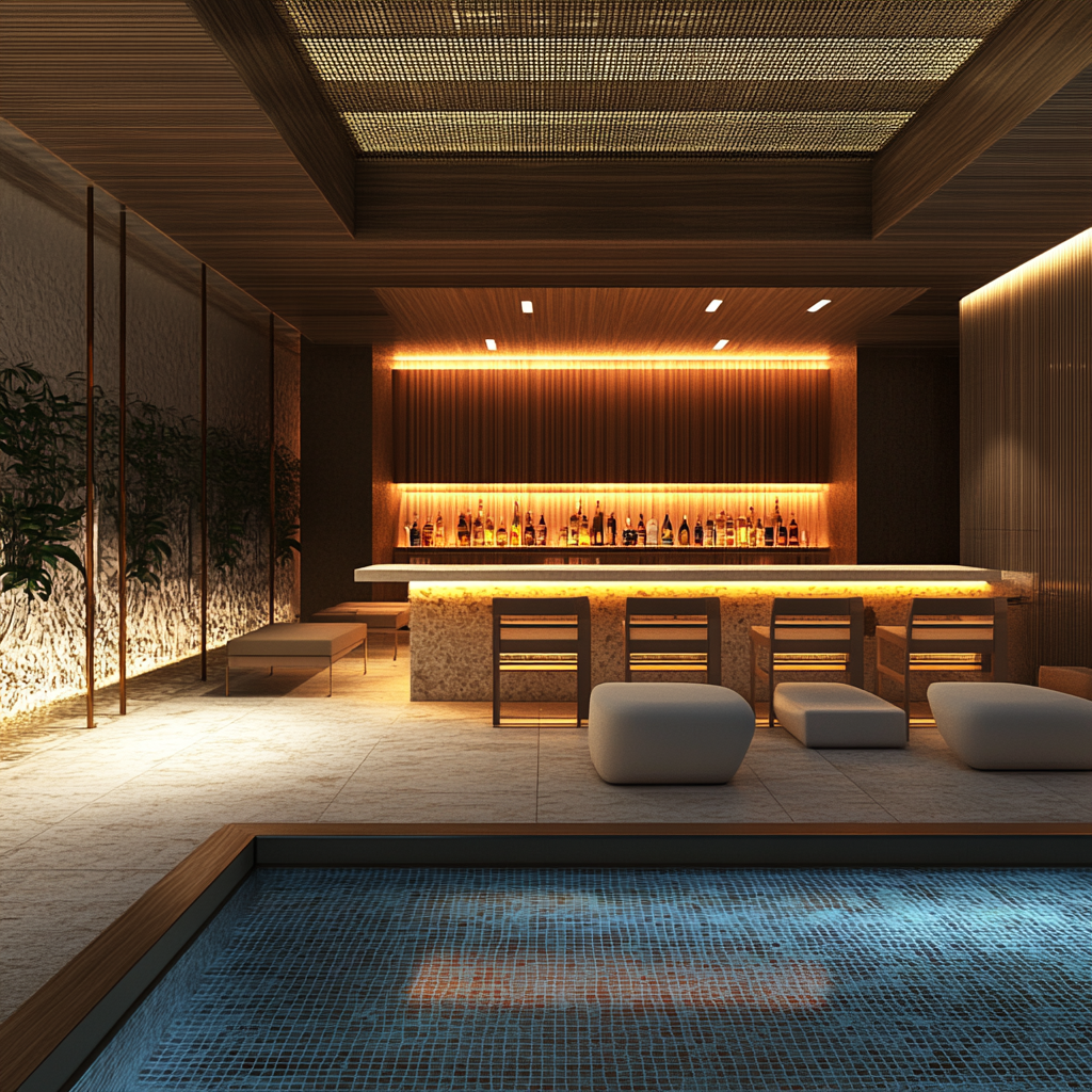 Modern spa bar concept with innovative design elements 