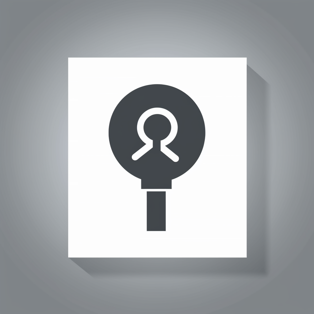 Monochrome Magnifying Glass Document Review Icon