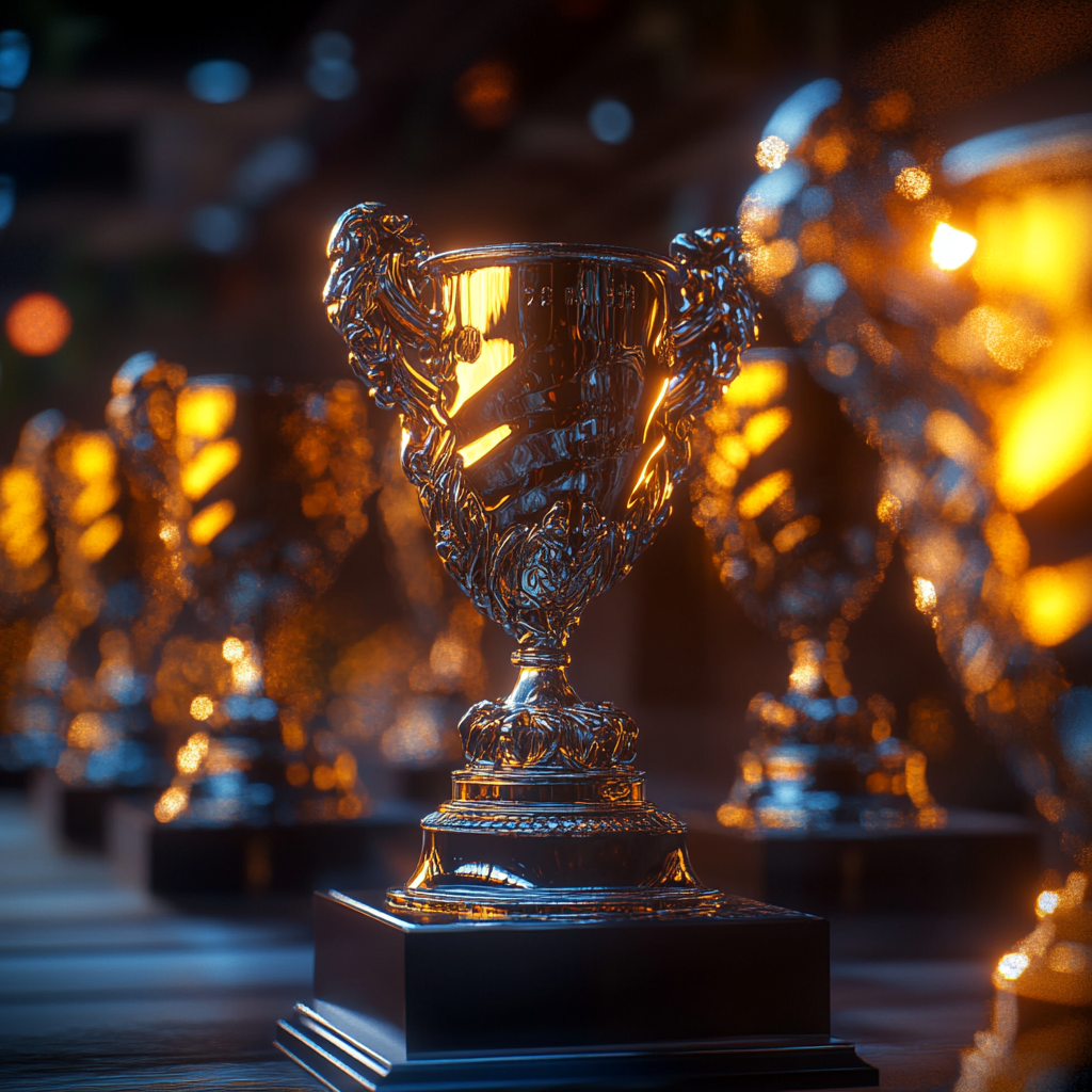 Morning Winter E-sports Gaming Competition Trophies