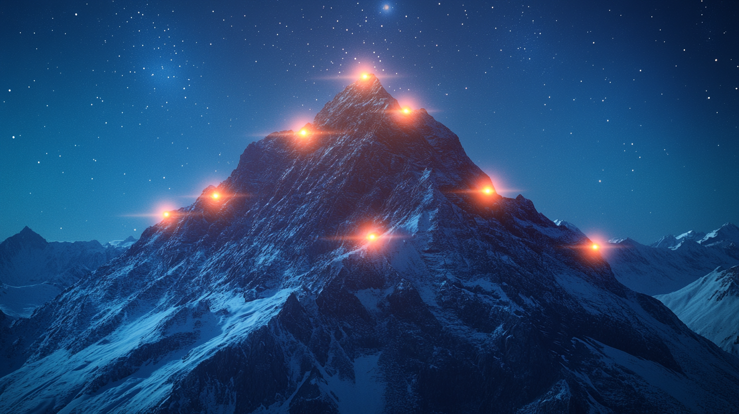 Mountain with Five Glowing Points: SMART Model Journey