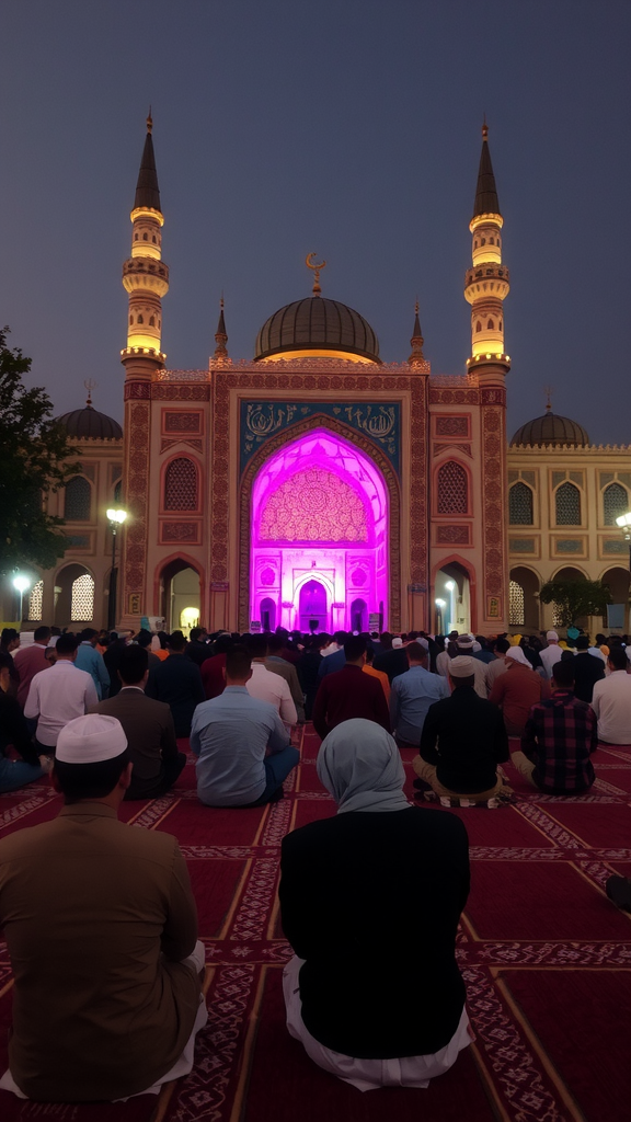 Muslims pray in Quds, Iran.