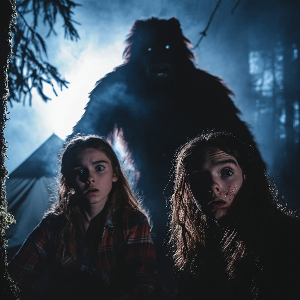 Mysterious Bigfoot Scares Teens in Dark Forest