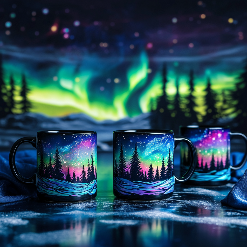 Mystical Northern Lights themed Etsy Banner