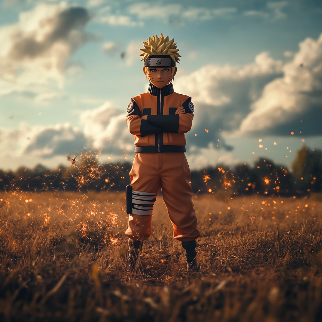 Naruto full body standing field sparks Sony A7R IV