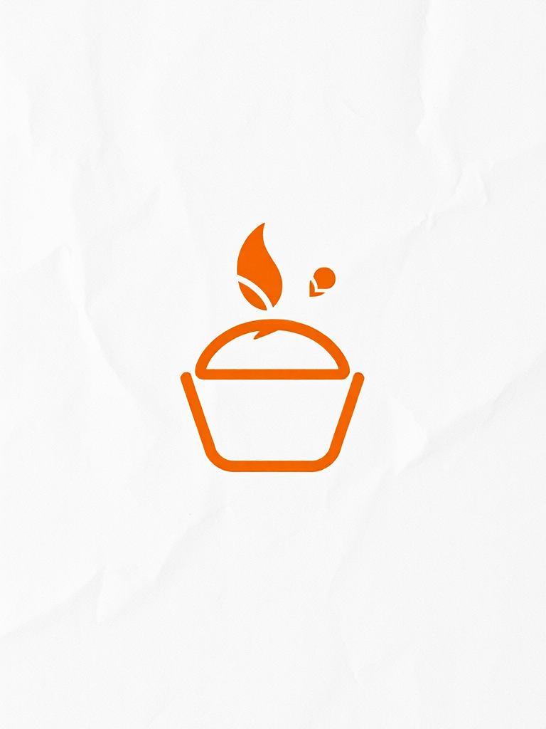 Nature-inspired Kitchen Company Logo in Orange Color