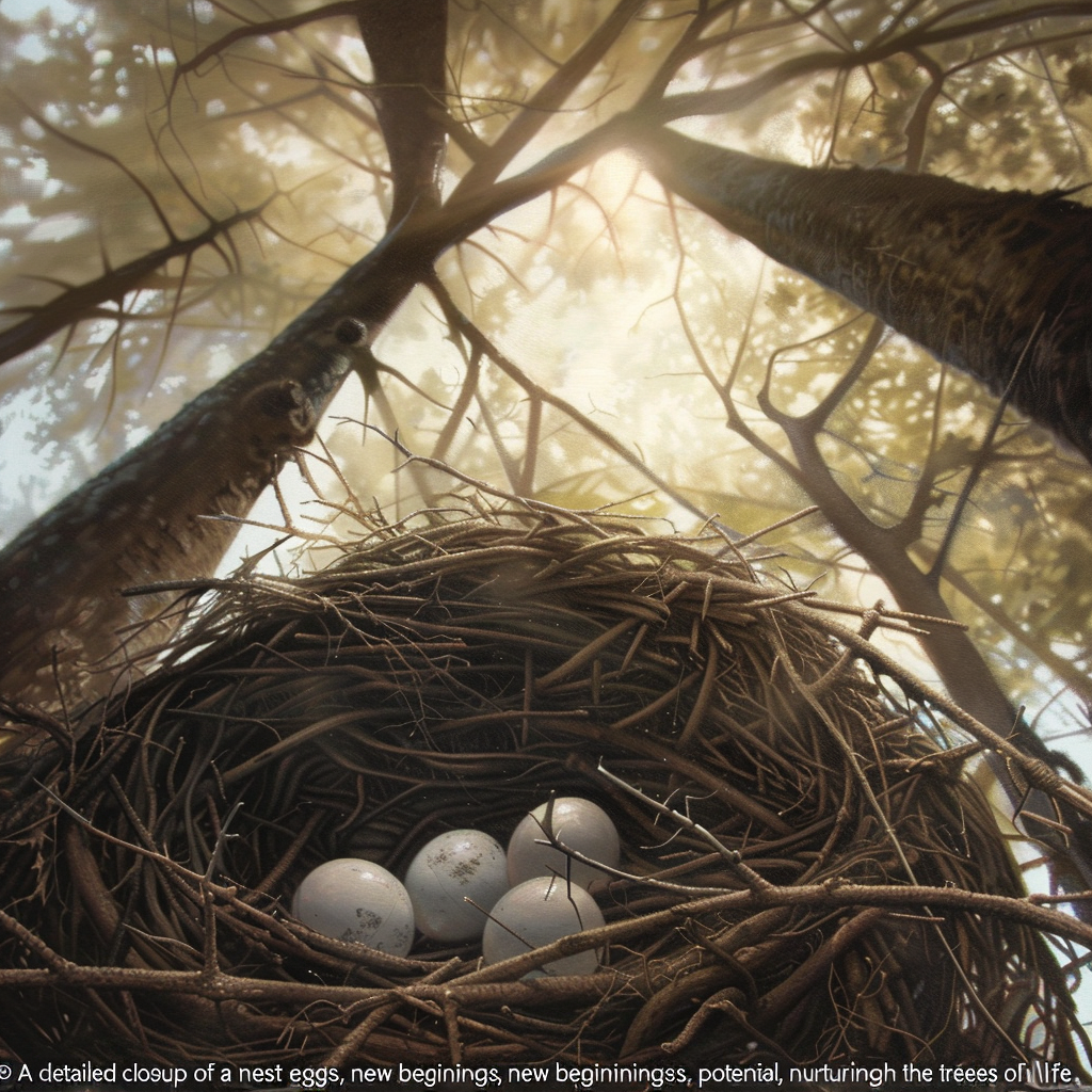 Nest with Eggs Symbolizing New Beginnings - Photorealism