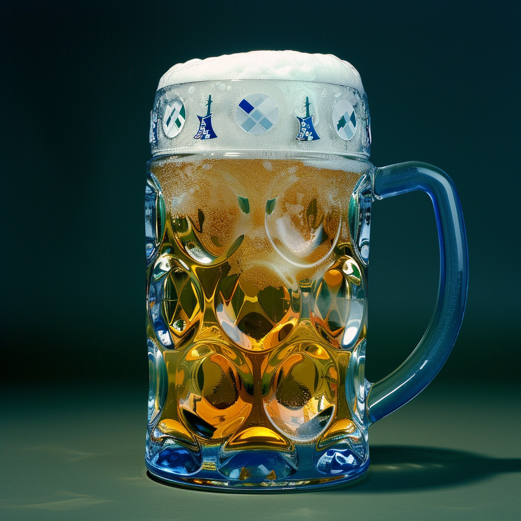 Oktoberfest Beer Mug on Green Background, iPhone 4 Style