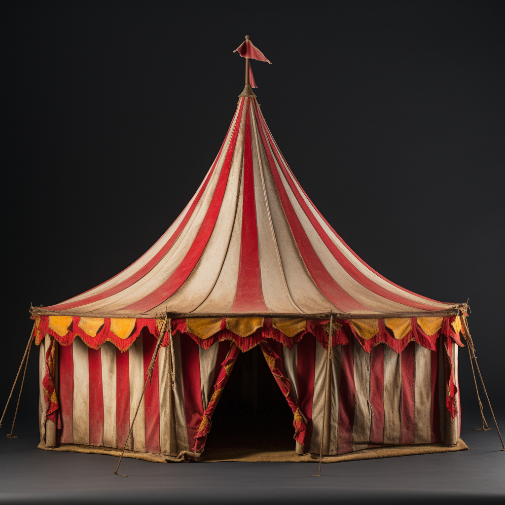 Old West Circus Tent with Ticket Booth