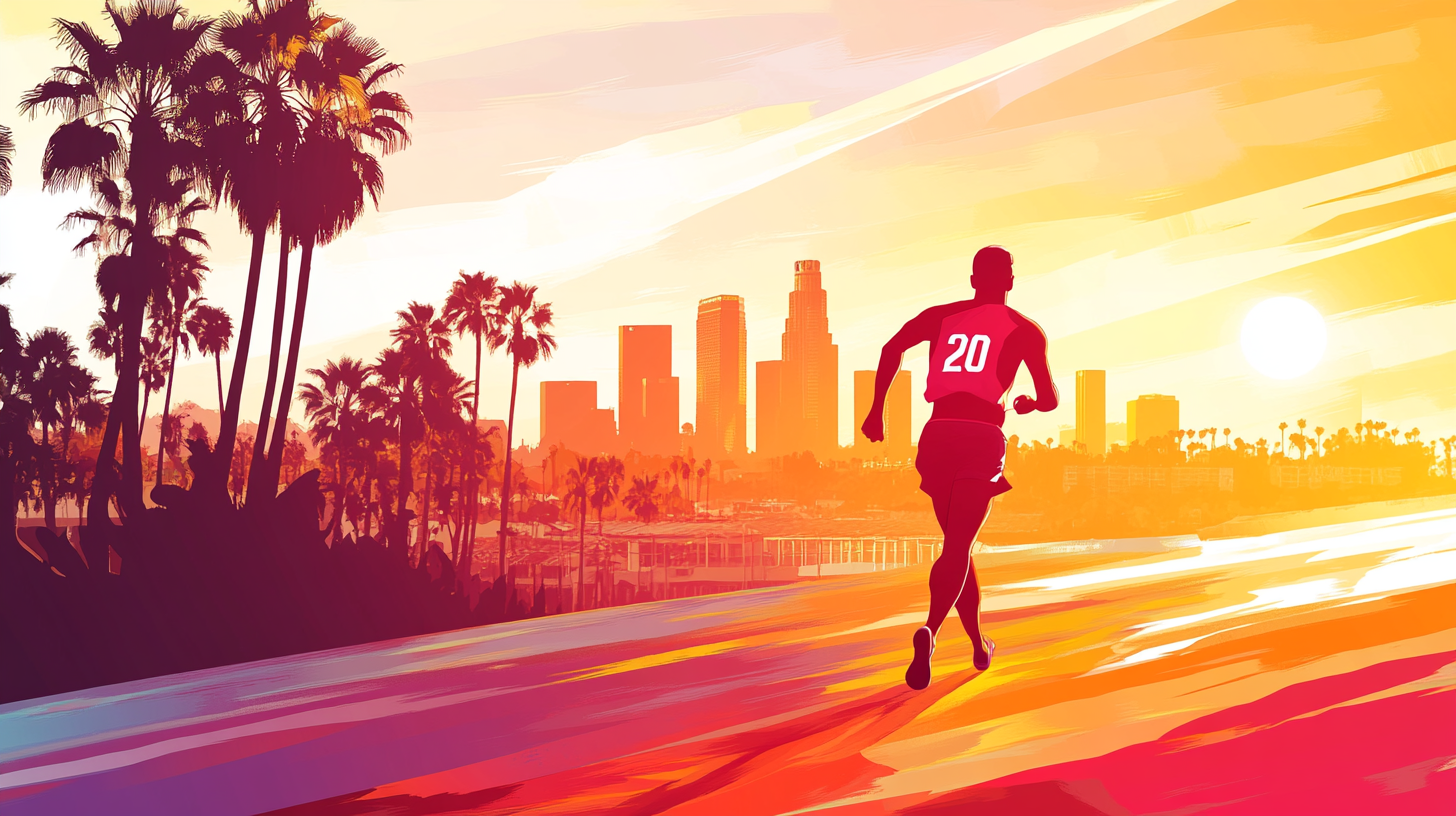 Olympic Games 2028: Runner in LA Sunset