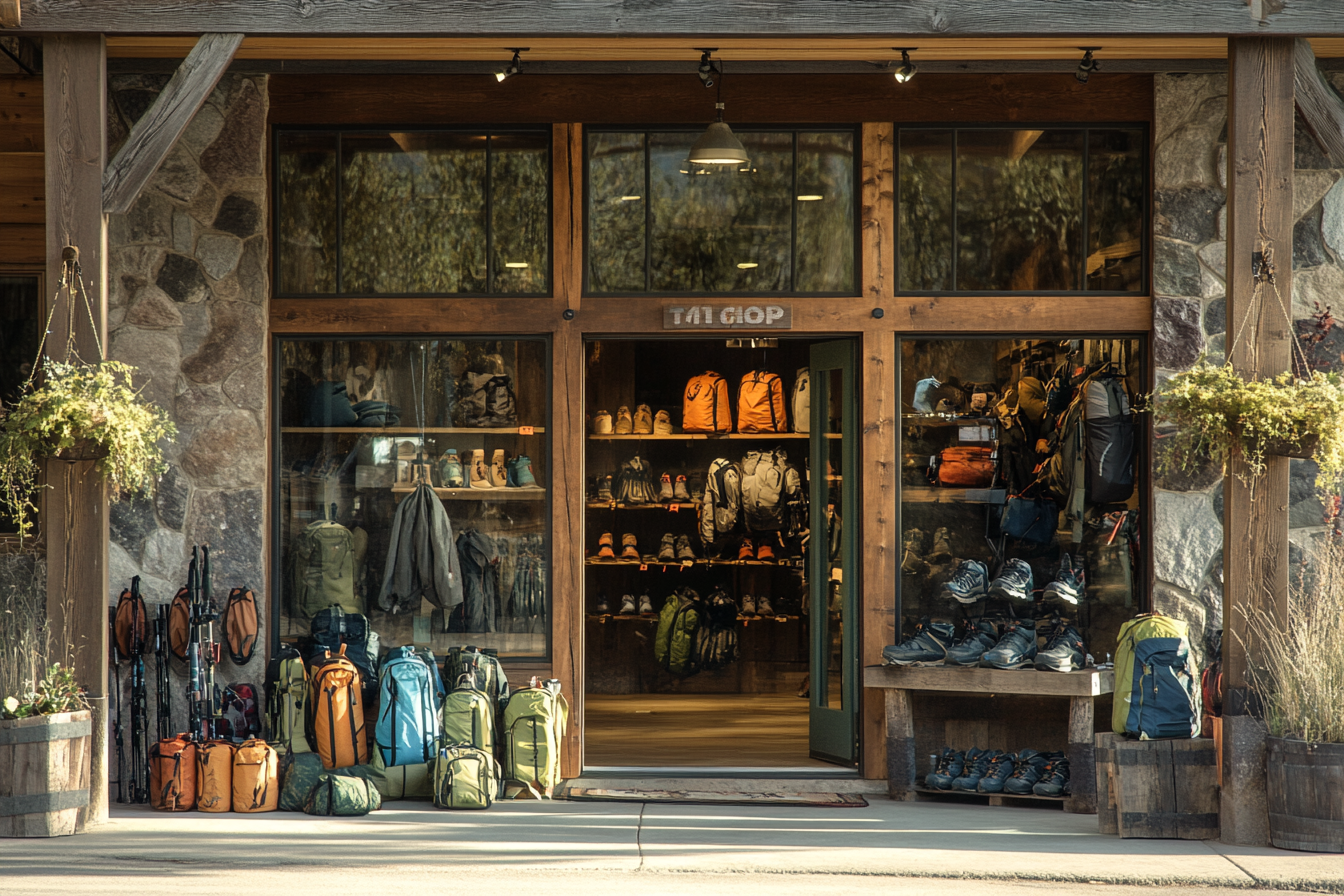 Outdoor Gear Shop in Small American Town